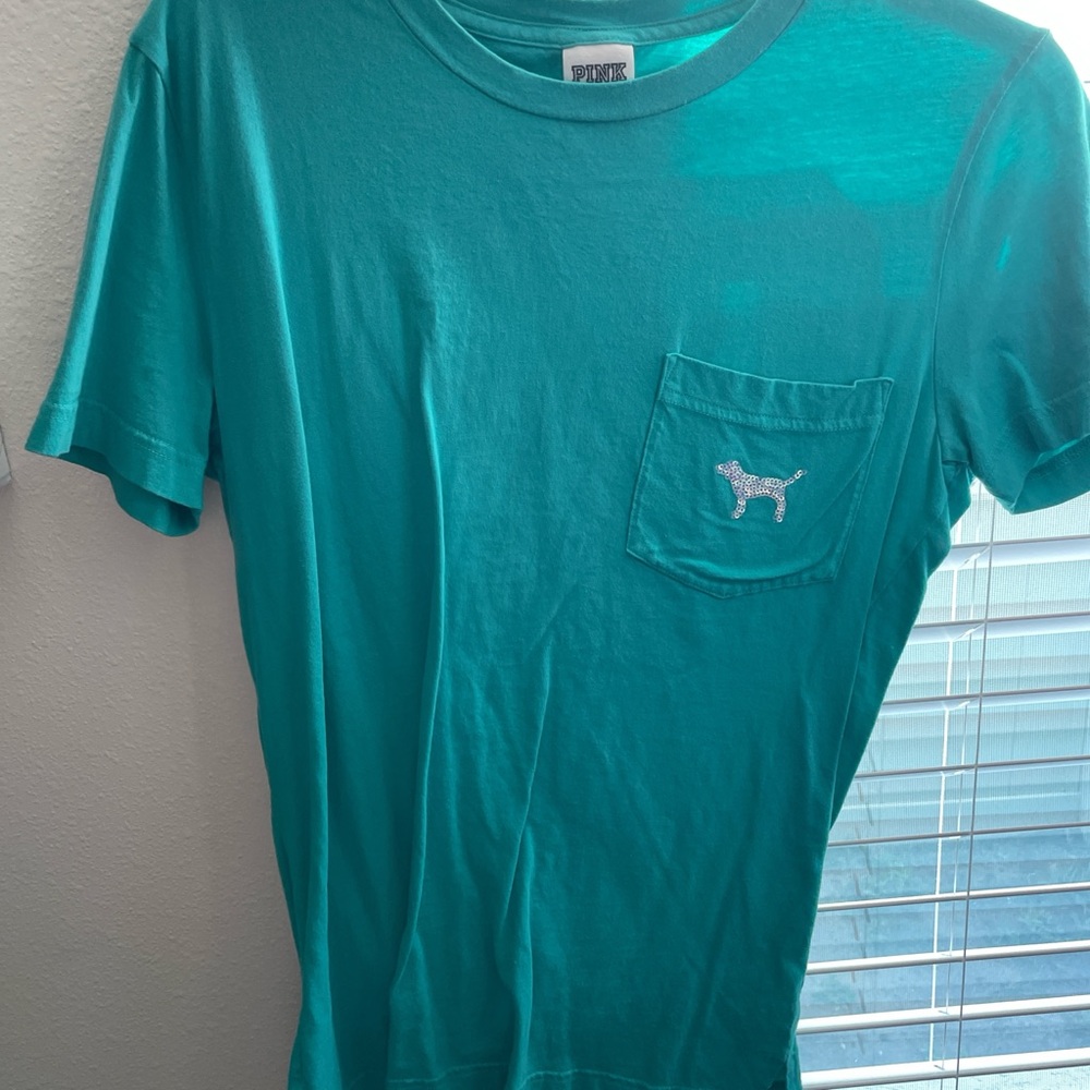 PINK Victoria's Secret Blue Short Sleeve Tee
